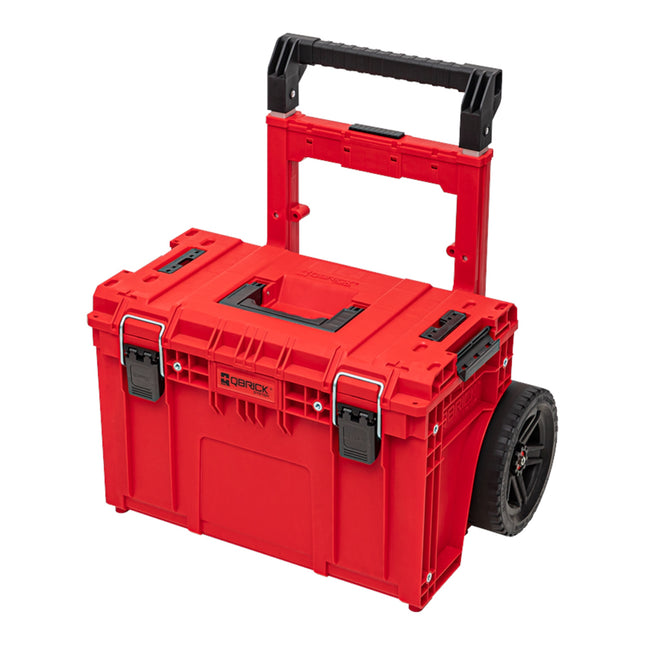 Qbrick System PRIME Cart RED ULTRA HD Custom stackable 590 x 425 x 660 mm 37 l IP66 100 kg load capacity with double telescopic aluminium handle