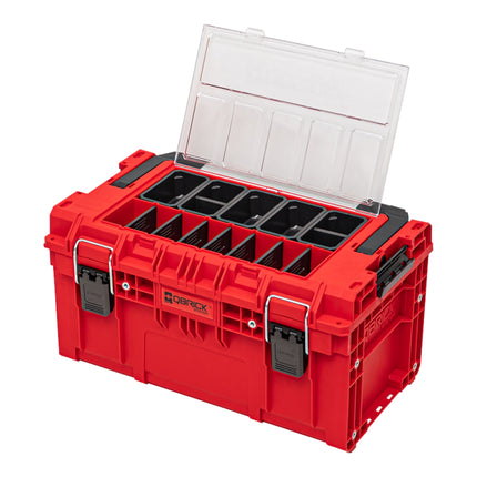 Qbrick System PRIME Toolbox 250 Expert RED ULTRA HD Custom con organizador apilable 535 x 327 x 277 mm 26 l IP66 con 5 embutidos y 10 separadores