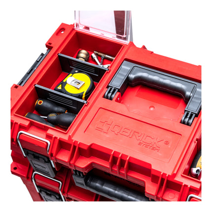 Qbrick System PRIME Toolbox 150 Profi RED ULTRA HD Apilable a medida 535 x 327 x 141 mm 13,5 l IP66