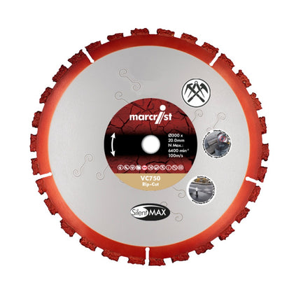 Marcrist VC750 disco da taglio multimateriale 230 mm x 22,2 mm( 2360.0230.22 ) per smerigliatrici a disco e smerigliatrici angolari