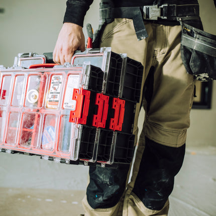 Toolbrothers RHINO L Organizer ECO altura XL cajas 9 l IP54 con cajas extraíbles