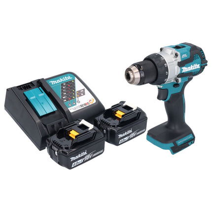 Taladro de percusión sin cable Makita DHP 489 RM 18 V 73 Nm sin escobillas + 2x batería recargable 4,0 Ah + cargador