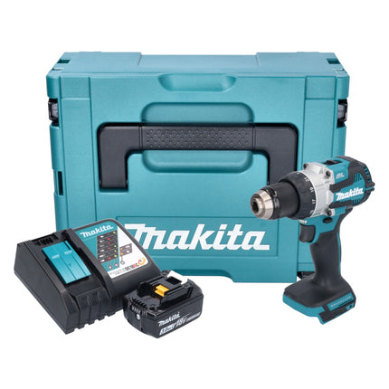 Makita DHP 489 RF1J Perceuse-visseuse à percussion sans fil 18 V 73 Nm Brushless + 1x batterie 3,0 Ah + chargeur + Makpac