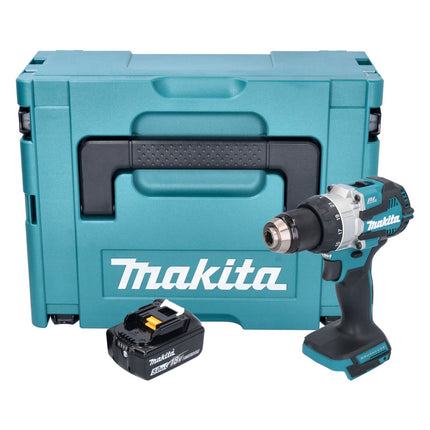 Taladro de percusión sin cable Makita DHP 489 T1J 18 V 73 Nm sin escobillas + 1x batería recargable 5,0 Ah + Makpac - sin cargador