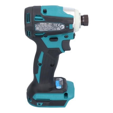 Llave de impacto sin cable Makita DTD 172 RT1 18 V 180 Nm 1/4" sin escobillas + 1x batería recargable 5,0 Ah + cargador