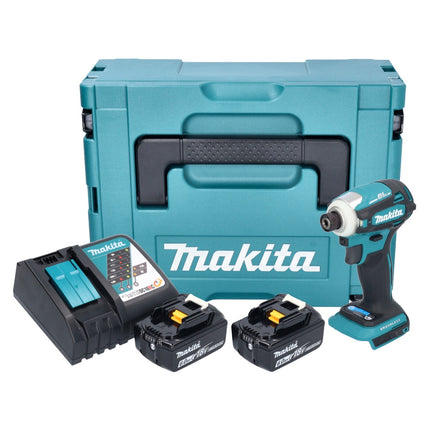 Llave de impacto sin cable Makita DTD 172 RGJ 18 V 180 Nm 1/4" sin escobillas + 2x batería recargable 6,0 Ah + cargador + Makpac