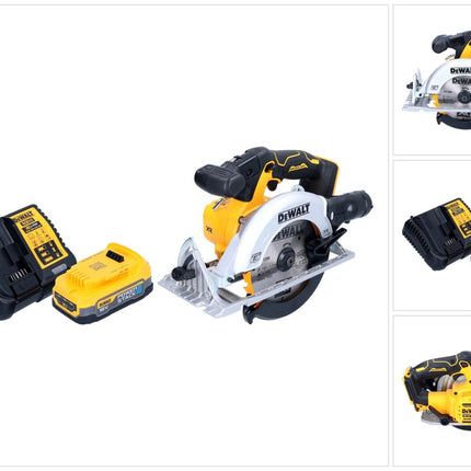 Akumulatorowa pilarka tarczowa DeWalt DCS 565 E1 18 V 165 mm bezszczotkowa + 1x akumulator Powerstack 1,7 Ah + ładowarka