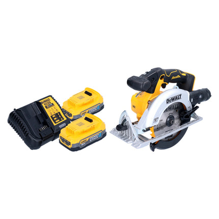 Sierra circular sin cable DeWalt DCS 565 E2 18 V 165 mm sin escobillas + 2x batería Powerstack 1,7 Ah + cargador