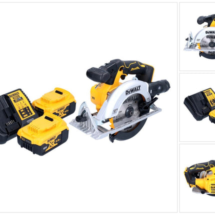 DeWalt DCS 565 P2 Sierra circular sin cable 18 V 165 mm sin escobillas + 2x batería 5.0 Ah + cargador