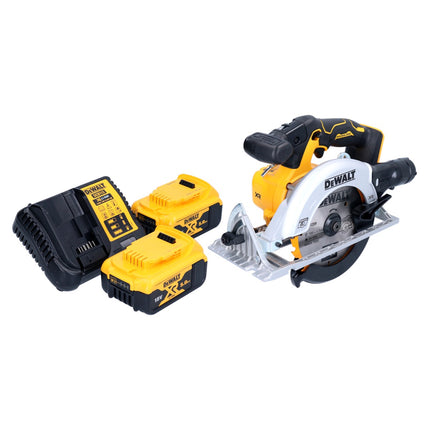 DeWalt DCS 565 P2 Sierra circular sin cable 18 V 165 mm sin escobillas + 2x batería 5.0 Ah + cargador