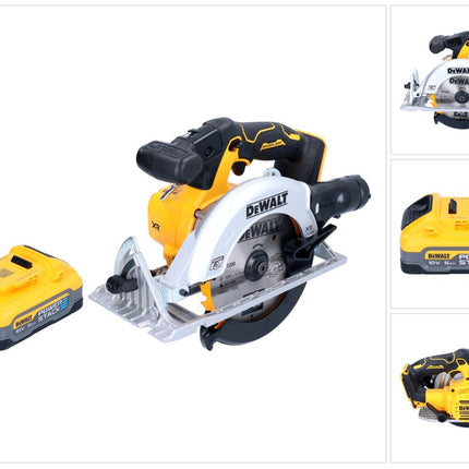 Sierra circular sin cable DeWalt DCS 565 N 18 V 165 mm sin escobillas + 1x batería Powerstack 5,0 Ah - sin cargador