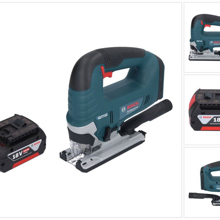 Bosch GST 18V-125 B Professional Sierra de calar a batería 18 V 125 mm sin escobillas + 1 batería de 5,0 Ah - sin cargador