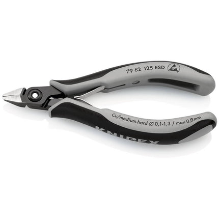 KNIPEX precision electronics diagonal cutters length 125 mm shape 6 ( 4000810841 )
