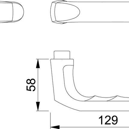 HOPPE Türdrückerlochteil London 113H Aluminium F1 / naturfarbig ( 3000252157 )