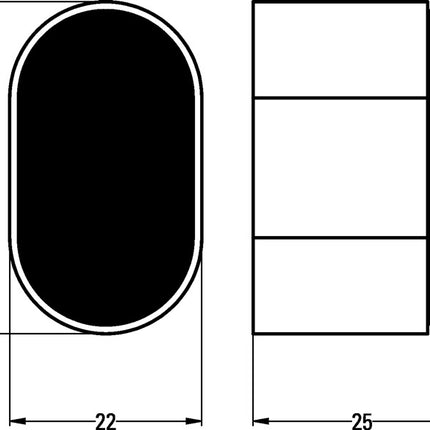 Tope de puerta de pared HERMETA 4700 / 4702 / 4704 Aluminio anodizado negro ( 3000283376 )