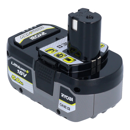 RYOBI RB18LL50F12B 2x battery 18 V 5.0 Ah / 5000 mAh Li-Ion ( 5133004831 ) with charge level indicator