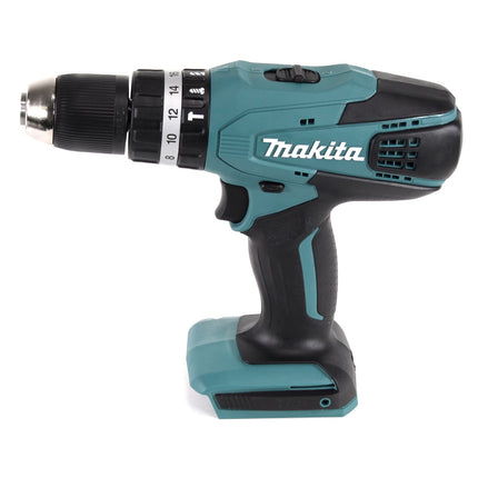Makita HP 457 DWE 18 V Akku Schlagbohrschrauber + 2 x 1,3 Ah Akku + Ladegerät + 74 tlg. Zubehör Set im Werkzeugkoffer - Toolbrothers