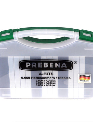 Prebena A-BOX CNK Heftklammern Typ A aus Stahl verzinkt galvanisiert - 9.000 Stück, verschiedene Längen - Toolbrothers