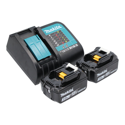 Makita DTD 157 SFJ-R cordless impact wrench 18 V 140 Nm 1/4" brushless + 2x rechargeable battery 3.0 Ah + charger + RHINO