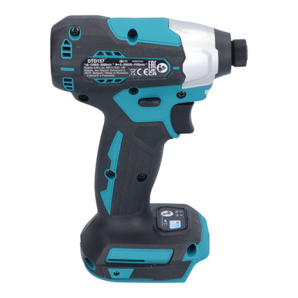 Makita DTD 157 SFJ-R cordless impact wrench 18 V 140 Nm 1/4" brushless + 2x rechargeable battery 3.0 Ah + charger + RHINO