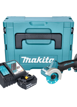 Makita DMC 300 RG1J Smerigliatrice angolare a batteria 18 V 76 mm brushless + 1x batteria ricaricabile 6,0 Ah + caricabatterie + Makpac