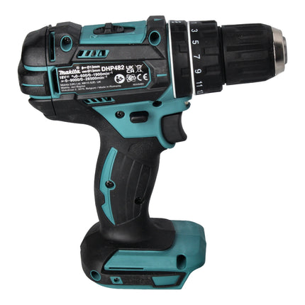 Taladro de percusión inalámbrico Makita DHP 482 SF1J-R 18 V 62 Nm + 1x batería recargable 3,0 Ah + cargador + RHINO