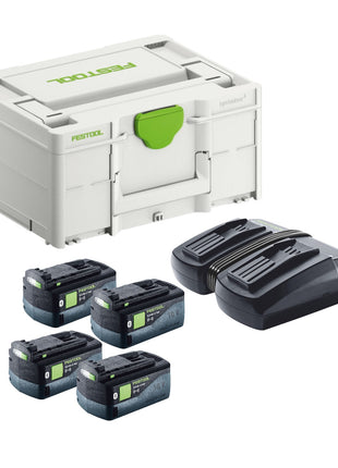 Festool set energia SYS 18V 4x5.0/TCL 6 DUO ( 577709 ) 4x batteria 5.0 Ah + caricatore TCL 6 DUO + Systainer