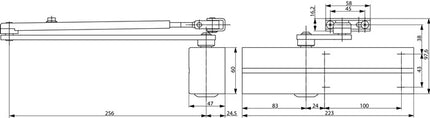 ASSA ABLOY samozamykacz nożycowy DC 200 biały EN 2-4 ( 3000255169 )