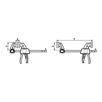Pinza BESSEY a una mano EZ larghezza di serraggio 300 mm ( 4000831642 )
