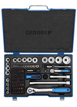 GEDORE Jeu de clés à douille 19 V20U-20 81 pièces 1/4 + 1/2 po. ( 4000880519 )