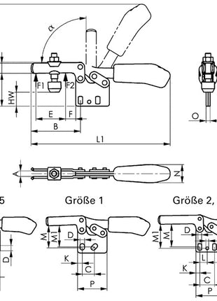AMF horizontal clamp no. 6832 size 1 ( 4123572110 )