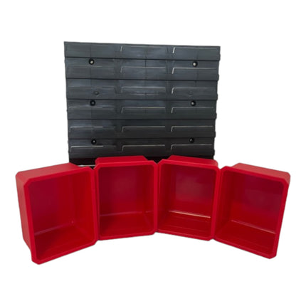 Qbrick System Container Set No. 1 Pared de taller 39 x 35 cm con 4 contenedores para maletines System ONE y System TWO