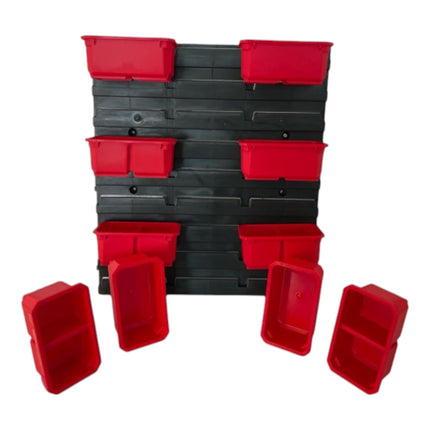 Qbrick System Container Set No. 3 Workshop wall 39 x 35 cm with 10 containers for PRO Organiser 100 Expert / 200 Expert / PRO Drawer 3