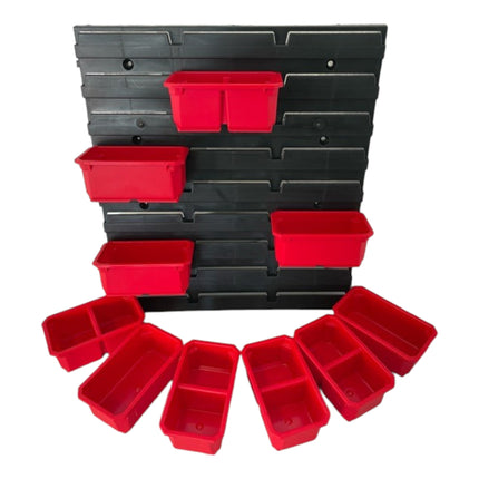 Qbrick System Container Set No. 3 Workshop wall 39 x 35 cm with 10 containers for PRO Organiser 100 Expert / 200 Expert / PRO Drawer 3