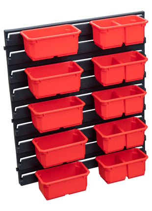 Qbrick System Container Set No. 3 Workshop wall 39 x 35 cm with 10 containers for PRO Organiser 100 Expert / 200 Expert / PRO Drawer 3