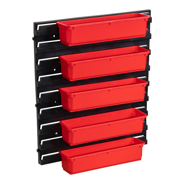 Qbrick System Container Set No. 4 Workshop wall 39 x 35 cm with 4 containers for PRO Organiser 100 Expert / 200 Expert / PRO Drawer 3