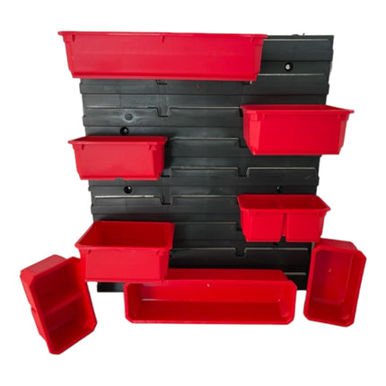 Qbrick System Set di contenitori n. 6 Parete dell'officina 39 x 35 cm con 8 contenitori per PRO Organiser 100 / 200