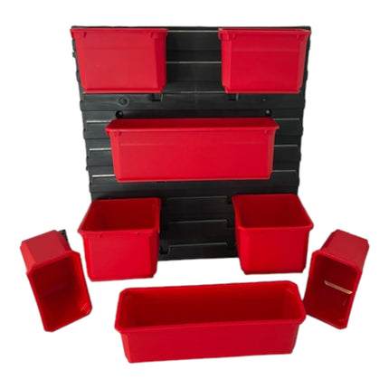 Qbrick System Container Set No. 7 Workshop wall 39 x 35 cm with 8 containers for PRO Organiser 300