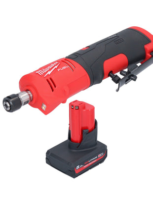 Smerigliatrice diritta a batteria Milwaukee M12 FDGS-501 12 V 6 / 8 mm senza spazzole + 1x batteria ricaricabile 5,0 Ah - senza caricabatterie