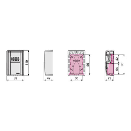 ABUS caja fuerte 787 LED H119xA82xP42mm ( 3000280200 )