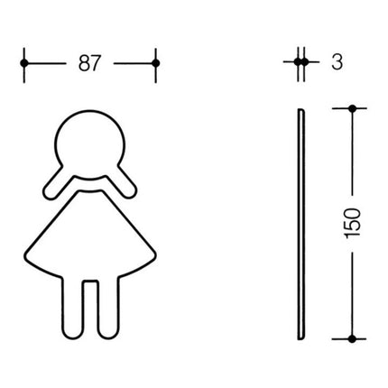 HEWI Symbol Frau 801.91.020 Poliamida color nº 99 ( 3000206418 )