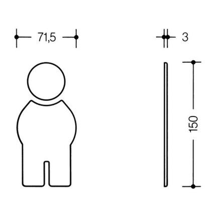 HEWI Symbol Mann 801.91.010 Polyamid Farb-Nr. 97 ( 3000206432 )