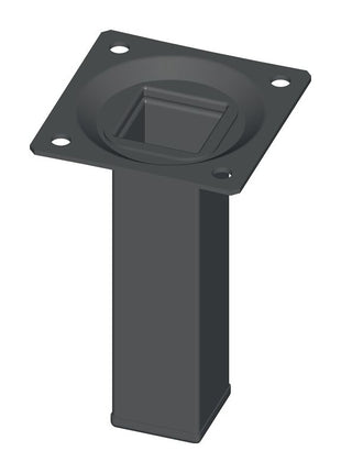 ELEMENT SYSTEM Gamba per mobili nera RAL 9005 25 x 25 mm Altezza 400 mm ( 3000271206 )