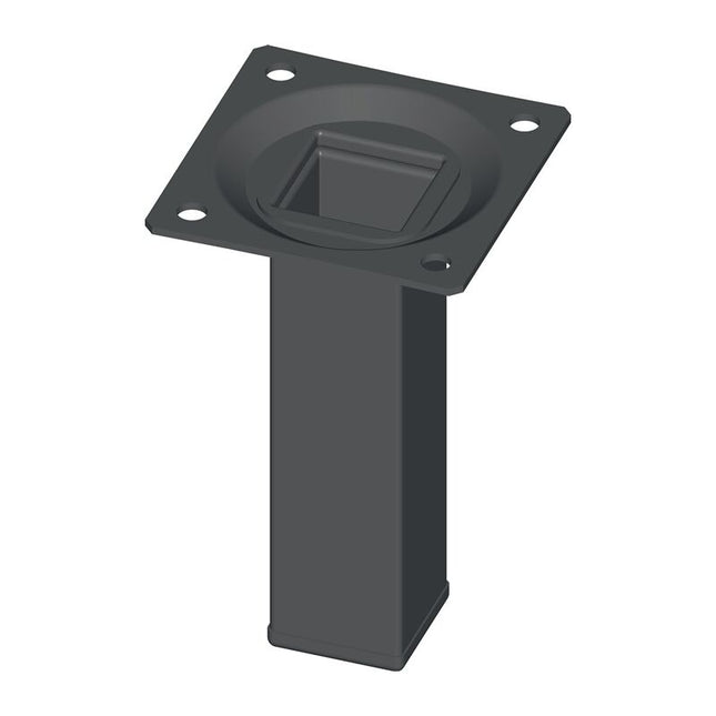 ELEMENT SYSTEM Furniture leg black RAL 9005 25 x 25 mm Height 400 mm ( 3000271206 )