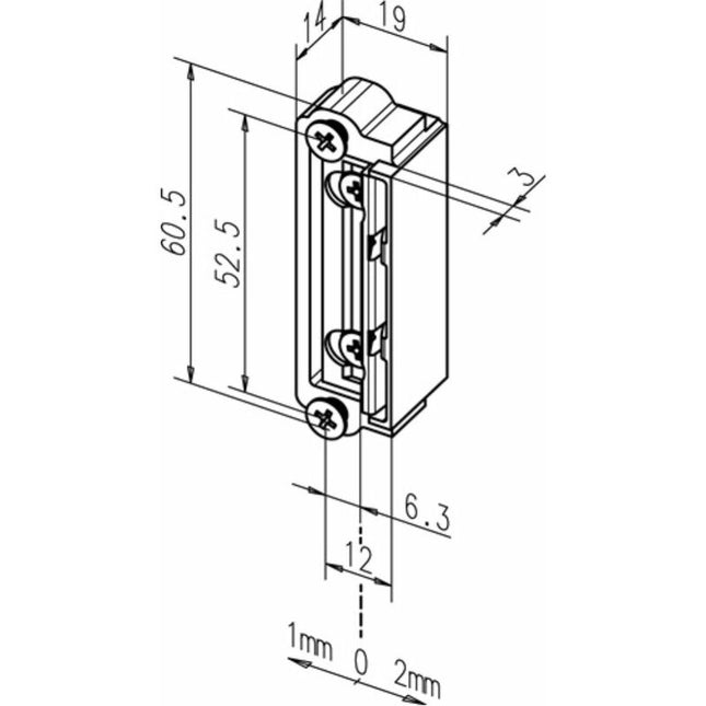 ASSA ABLOY Incontro elettrico di ricambio 1418-13 ProFix 2 universale ( 3324030996 )