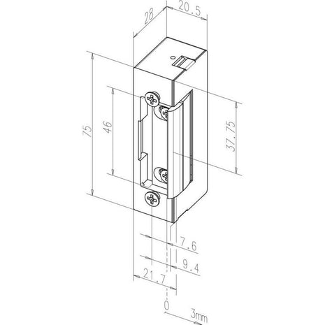 ASSA ABLOY Elektrotüröffner 17 12 V DC 100%ED Standard ( 3324034087 )