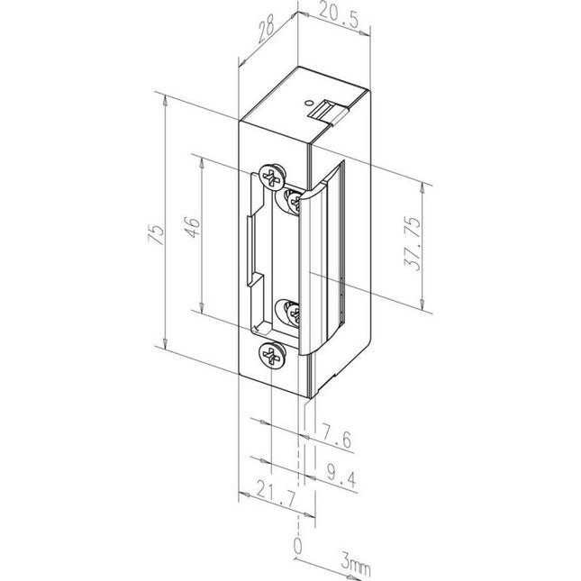 ASSA ABLOY Electric strike 17 12 V DC 100%ED Standard ( 3324034087 )