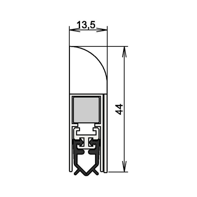 Junta de puerta ATHMER Wind-Ex 1-311 1 cara Longitud 735 mm ( 3327023009 )