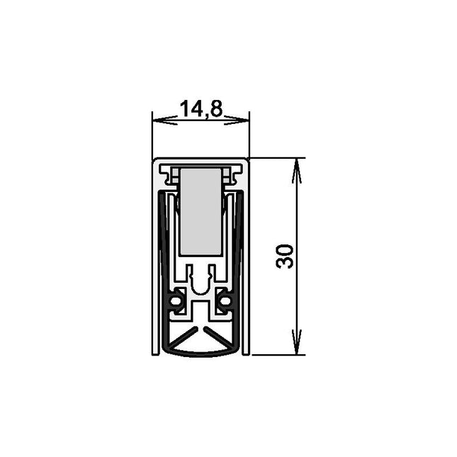 Junta de puerta ATHMER Schall-Ex(R) L-15/30 WS 1-880 1 cara Longitud 833 mm ( 3327023201 )
