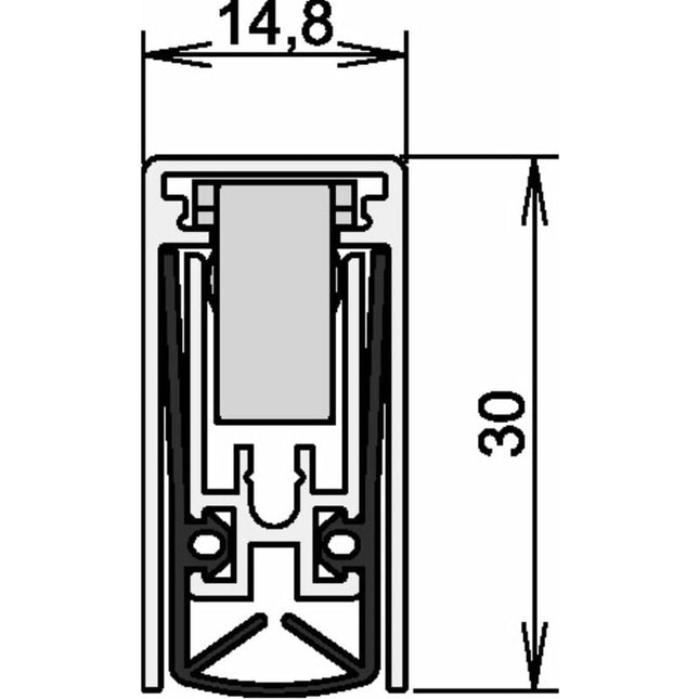 Junta de puerta ATHMER Schall-Ex(R) L-15/30 WS 1-880 1 cara longitud 958 mm ( 3327023202 )